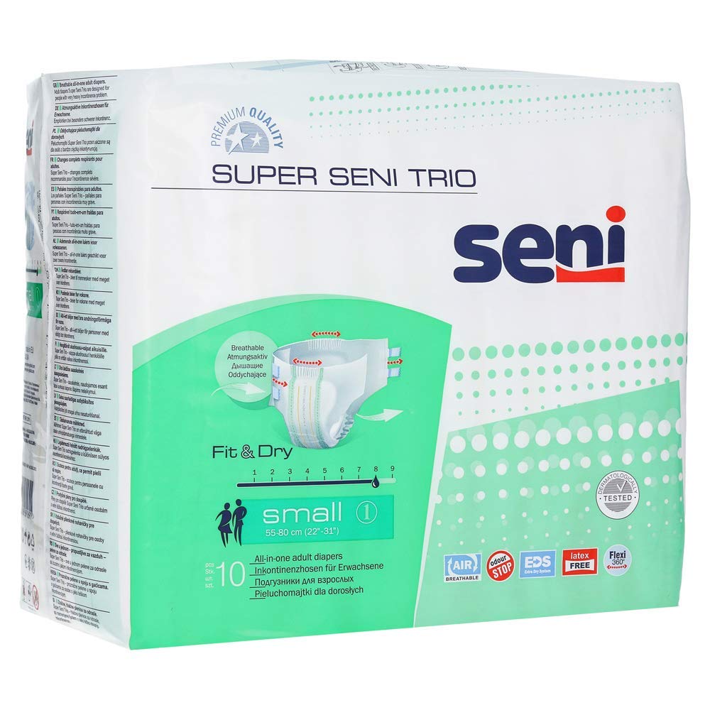 Super Seni Trio Windelhosen, Größe S, 2600 ml, 10 Stück
