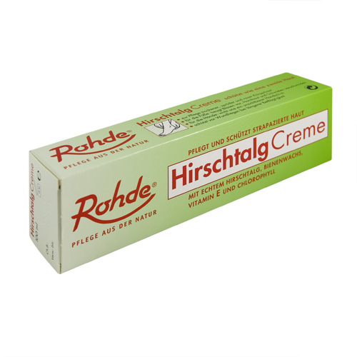 Hirschtalgcreme - Der Alleskönner Hirschtalgcreme-mit-Bienenwachs-Vitamin-E-Chlorphyll-fuer-trockene-Haut-Pflege-au-M-A1-Rohde-005MzaCure2u4LR