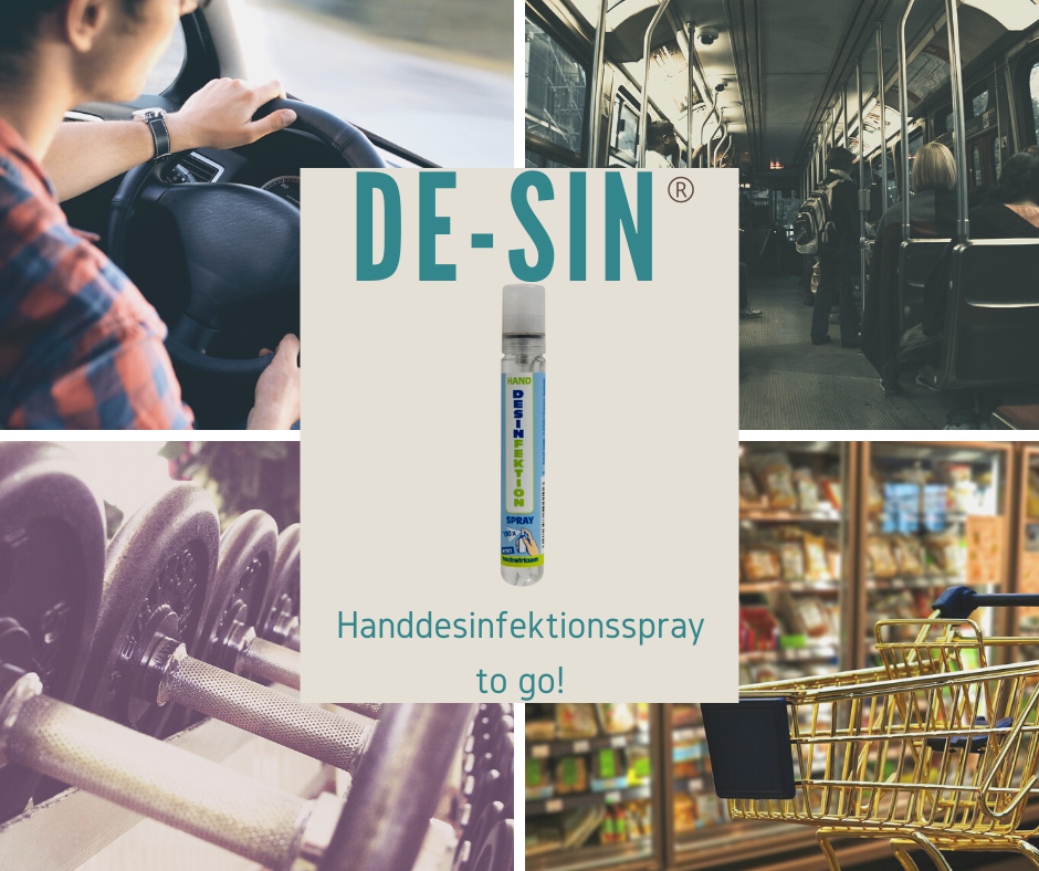 DE-SIN - Handdesinfektion to go Braun-Vintage-Foto-Collage-Facebook-Post