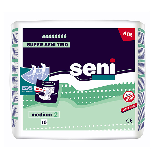 Super Seni Trio Windelhosen, Größe M, 3000 ml, 10 Stück