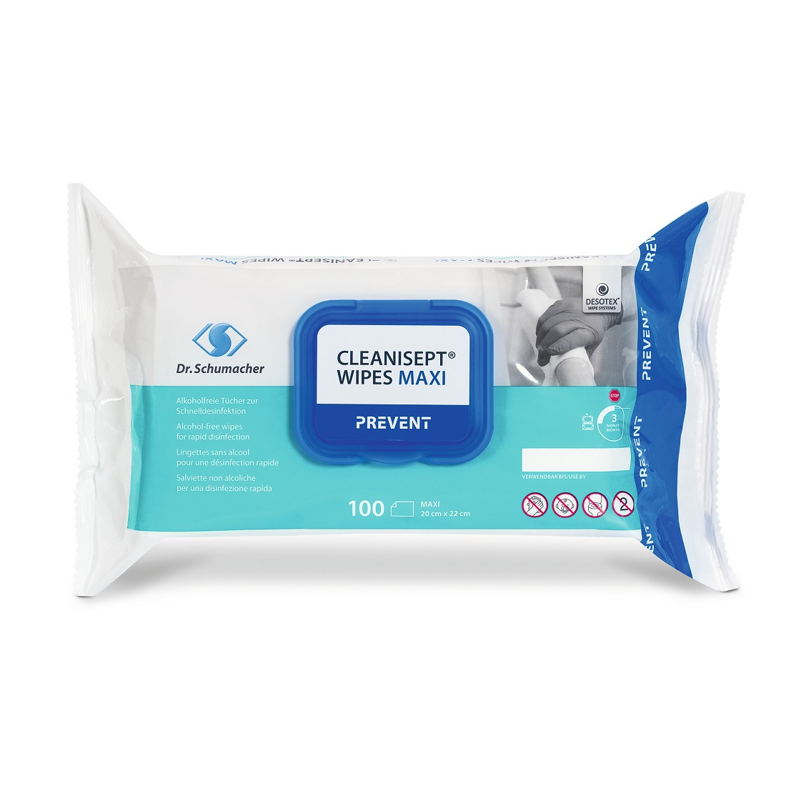 CLEANISEPT® WIPES MAXI , 20x22 cm , Flowpack mit 100 Tüchern, alkoholfrei_PZN 14 CLEANISEPT® WIPES MAXI , 20x22 cm , Flowpack mit 100 Tüchern, alkoholfrei_PZN 14