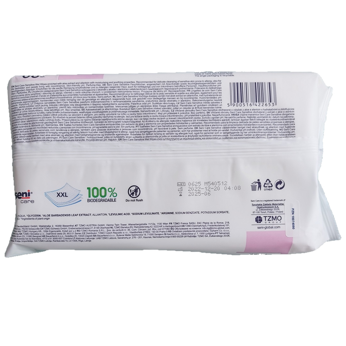 Seni Care Feuchtpflegetücher Sensitive, 68 Tücher , 20 x 30 cm , Nachfüllpack_57SE231-WK68-S03_SA_3.3.jpg